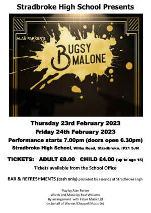 Bugsy Malone 23 24.02.23 Poster